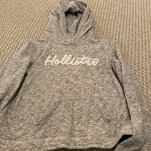 Hollister womens sz medium hoodie sweatshirt grey w front pockets